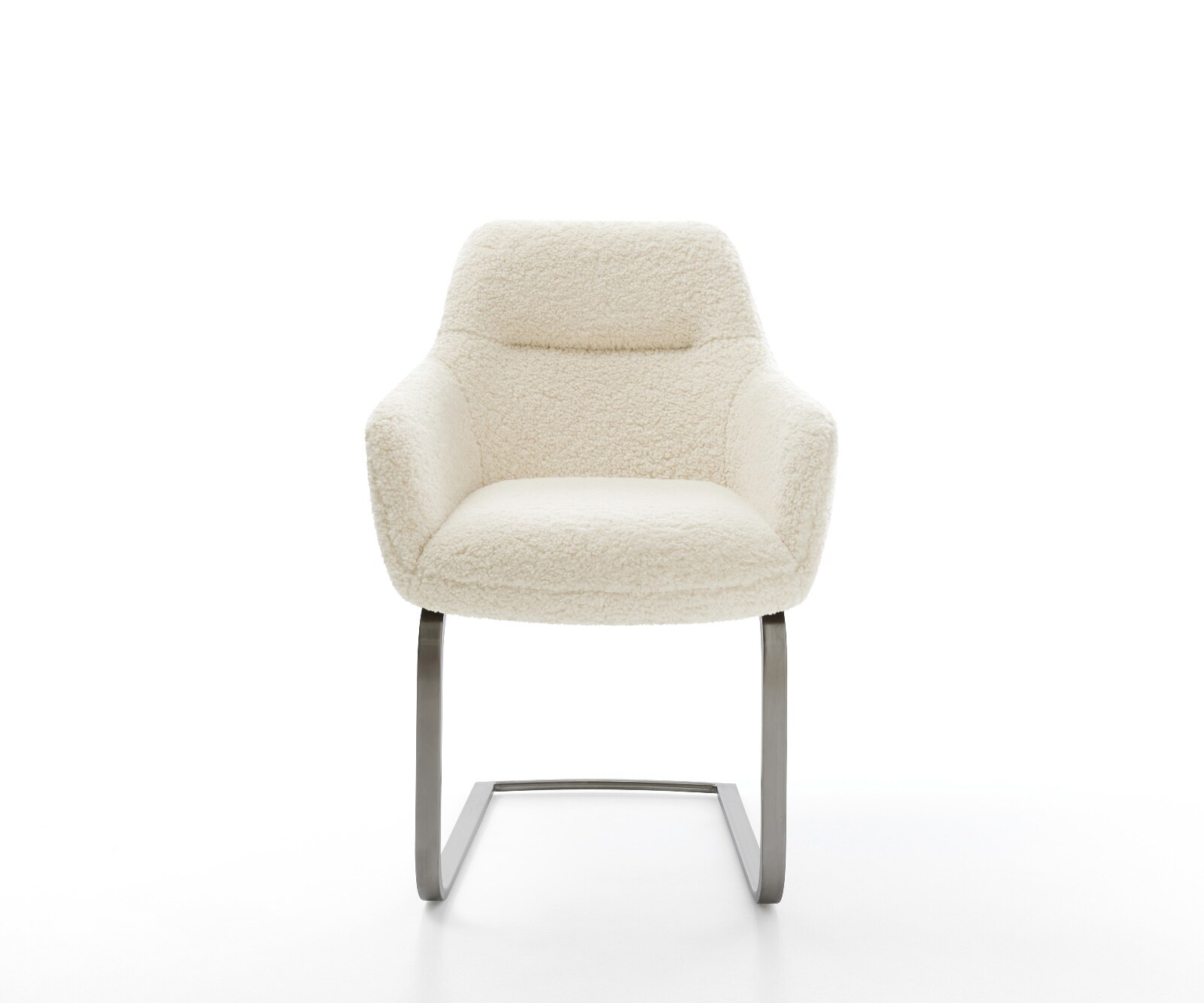 Freischwinger Pejo-Flex Teddystoff Beige Freischwinger flach Graphit Taschenfederkern 2