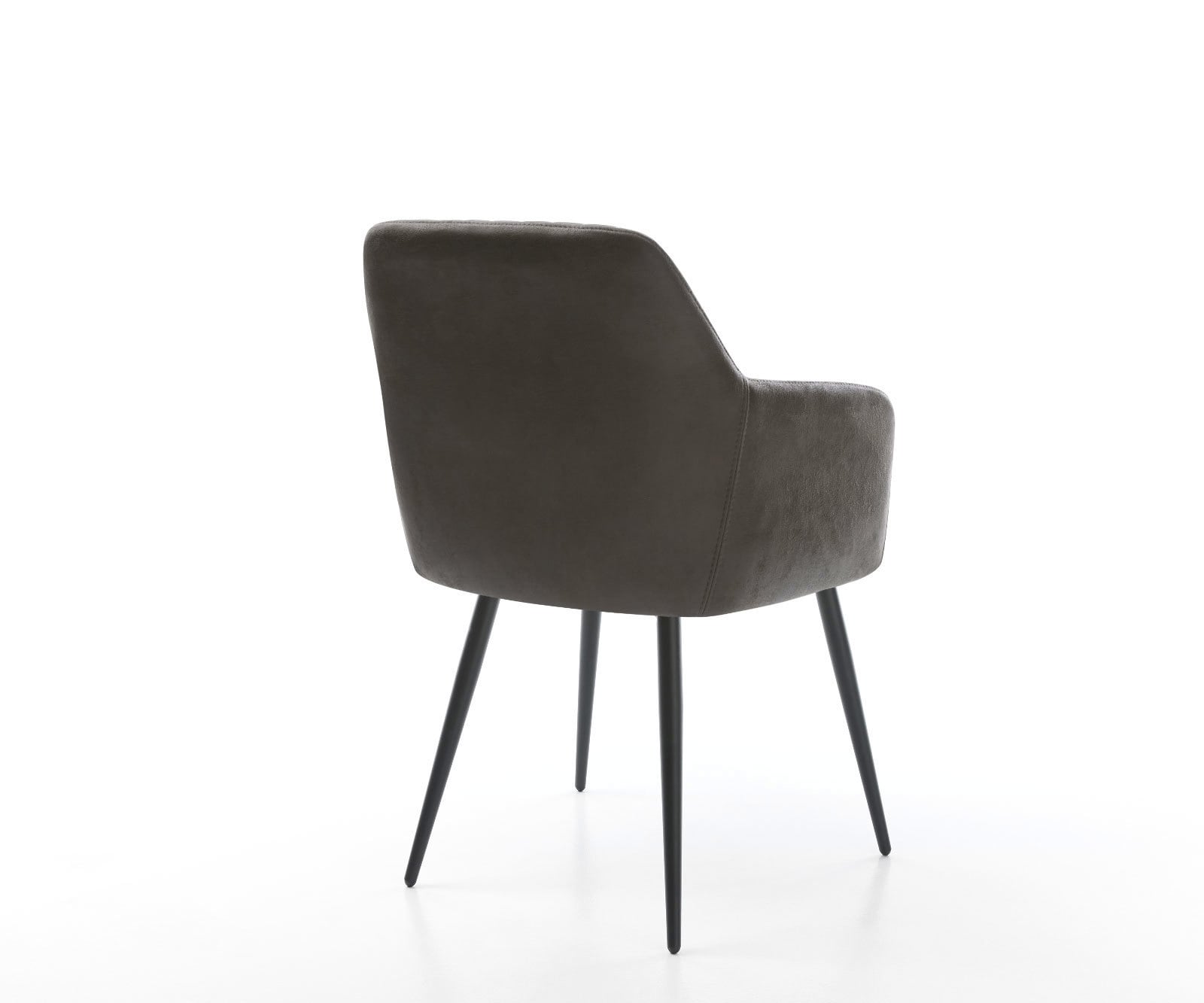 Esszimmerstuhl Greg-Flex Mikrofaser Anthrazit Vintage 4-Fuß konisch Schwarz Taschenfederkern 4 Esszimmerstuhl Greg-Flex Mikrofaser Anthrazit Vintage 4-Fuß konisch Schwarz Taschenfederkern 4