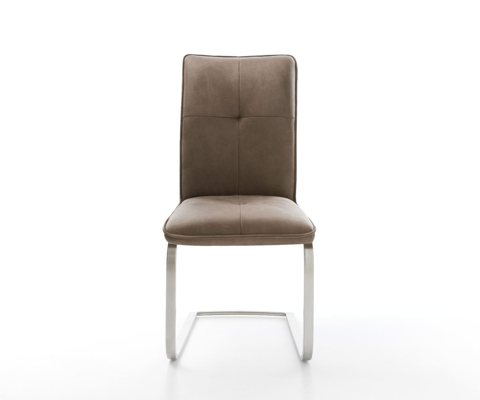 Freischwinger Maddy-Flex Mikrofaser Taupe Vintage Freischwinger flach Edelstahl 1 Freischwinger Maddy-Flex Mikrofaser Taupe Vintage Freischwinger flach Edelstahl 1