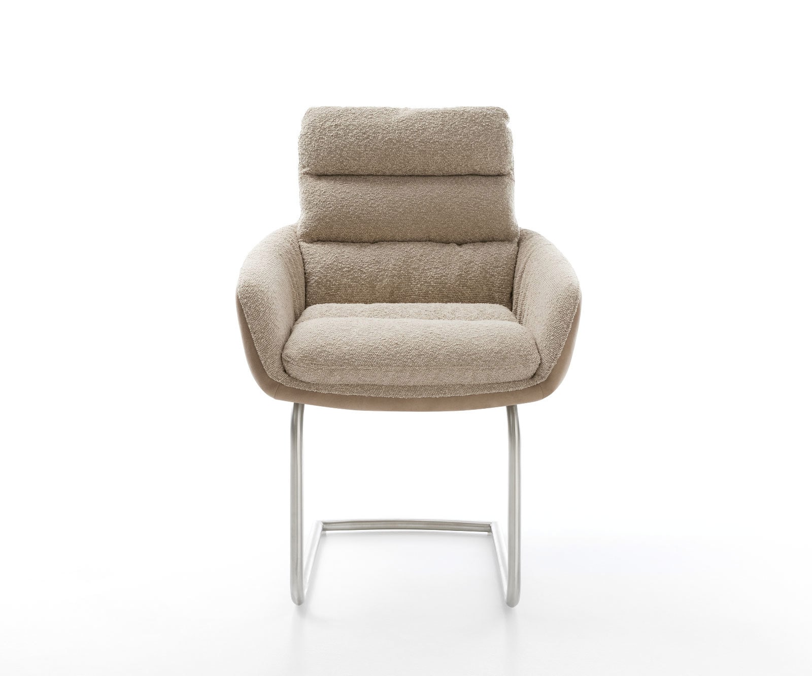 Freischwinger Abelia-Flex mit Armlehnen Materialmix Schlamm Freischwinger rund Edelstahl 1 Freischwinger Abelia-Flex mit Armlehnen Materialmix Schlamm Freischwinger rund Edelstahl 1