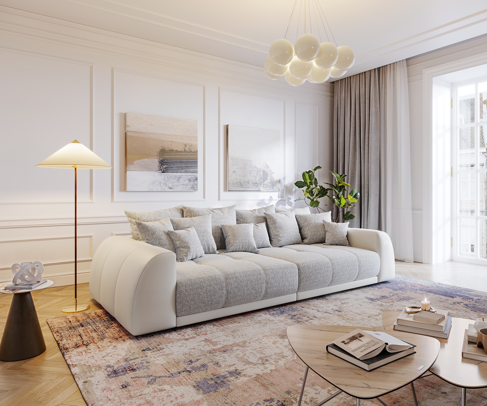 Big-Sofa Violetta 310x135 cm inklusive Kissen Big-Sofa 1 Big-Sofa Violetta 310x135 cm inklusive Kissen Big-Sofa 1