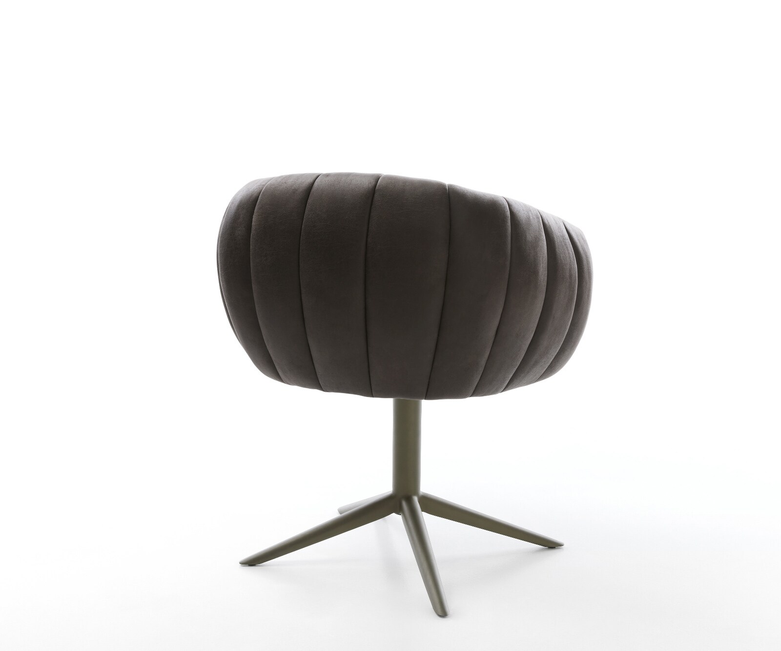 Drehstuhl Jada-Flex Mikrofaser Anthrazit Vintage Fußkreuz Effektfinish Titan 360° drehbar Wippfunktion Taschenfederkern 4