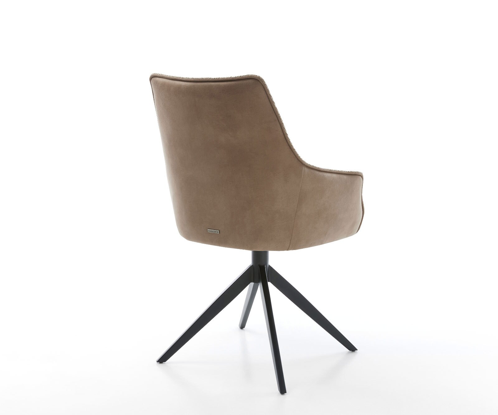 Chaise-pivotante Alja-Flex microvelours boue pied croisé large noir pivotement sur 360° fonction bascule ressorts ensachés 4