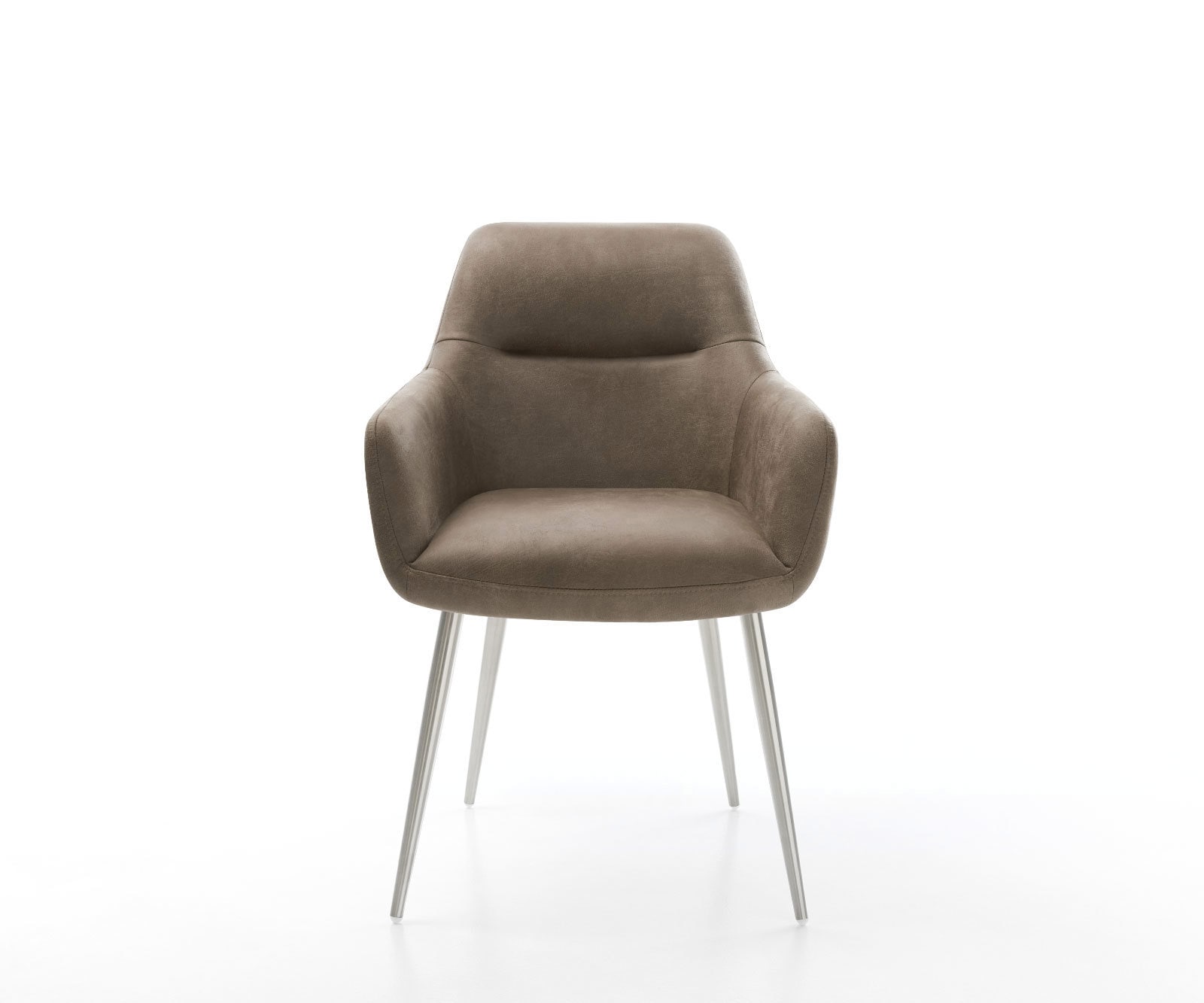 Esszimmerstuhl Pejo-Flex Mikrofaser Taupe Vintage 4-Fuß konisch Edelstahl Taschenfederkern 1 Esszimmerstuhl Pejo-Flex Mikrofaser Taupe Vintage 4-Fuß konisch Edelstahl Taschenfederkern 1