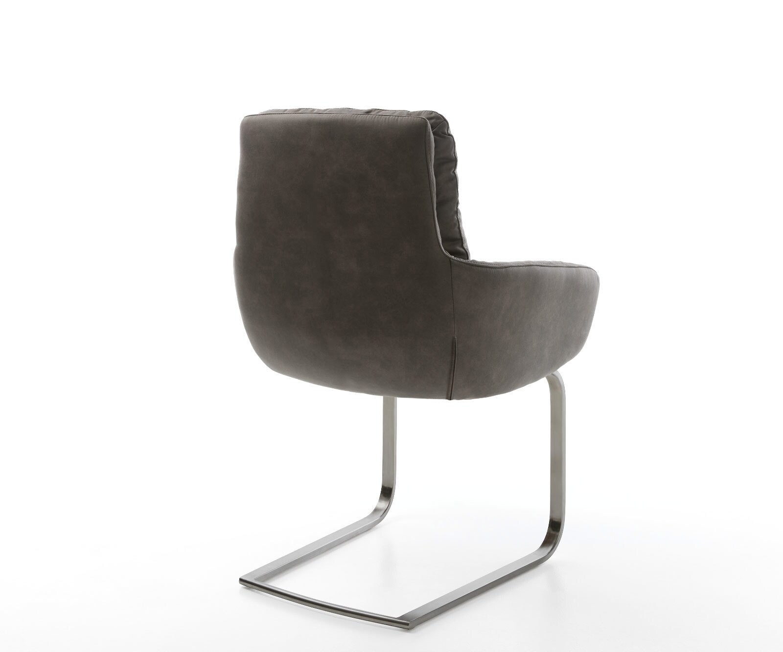 Cantilever Abelia-Flex mit Armlehnen microvelours anthracite vintage pied cantilever plat grafiete 4