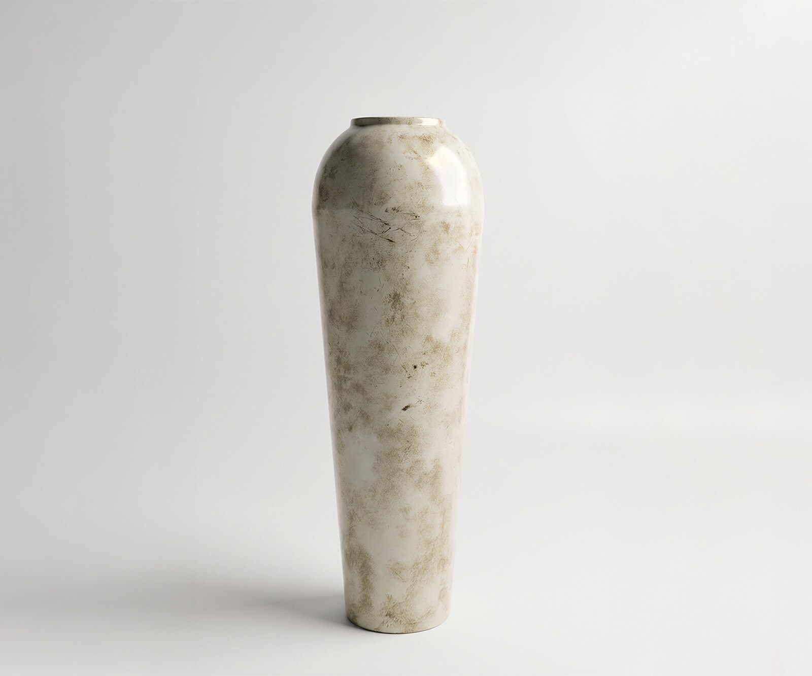 Vase Tavera l27 x P27 x H82 cm Métal Alabaster Gold Fait main