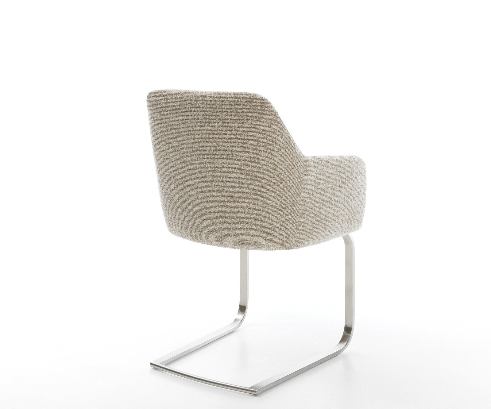 Cantilever Greg-Flex tissu tissé doux beige pied cantilever plat acier inoxydable resorts ensachés 4
