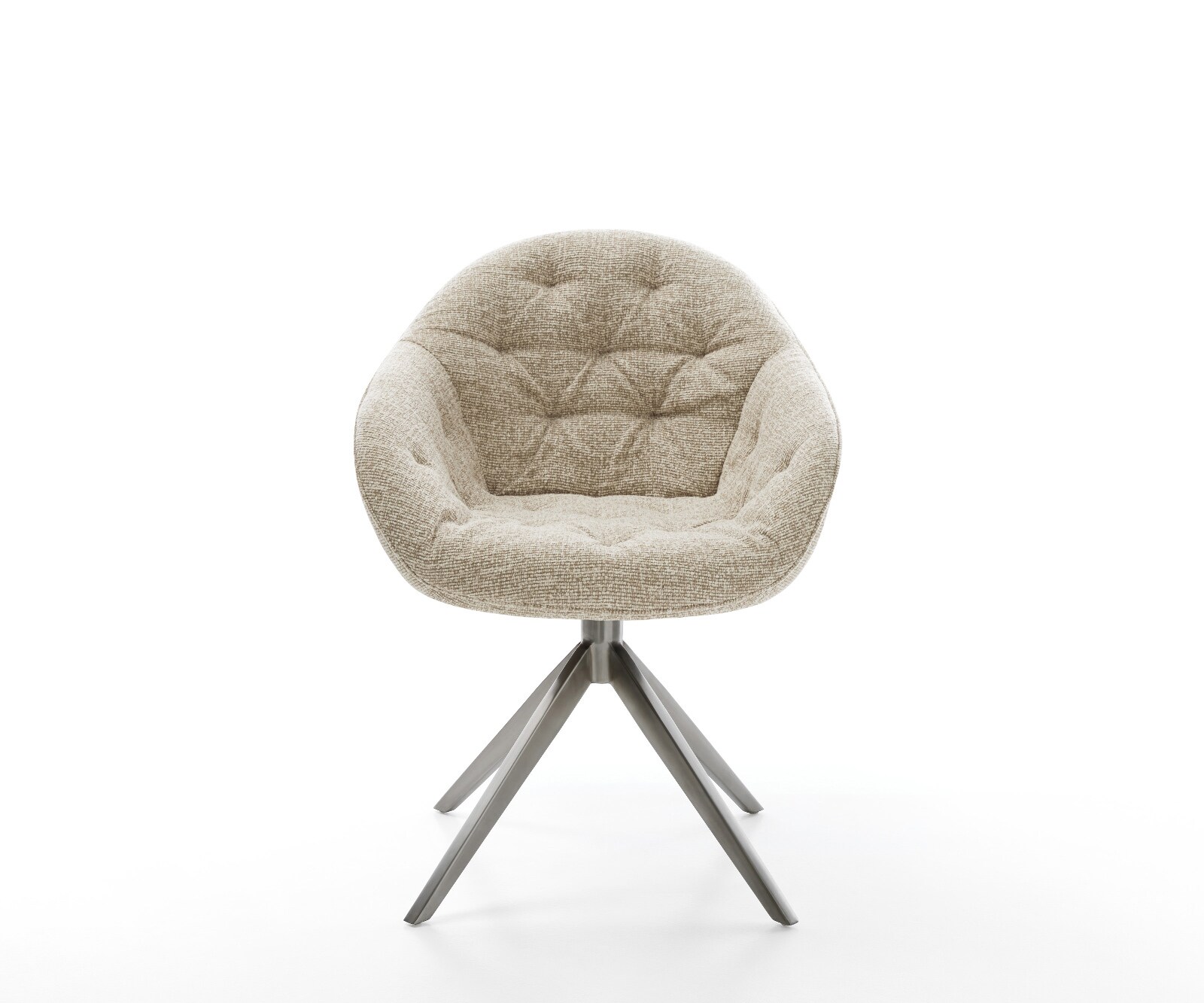 Drehstuhl Gaio-Flex Webstoff Soft Beige Kreuzgestell breit Graphit 360° drehbar Wippfunktion 2