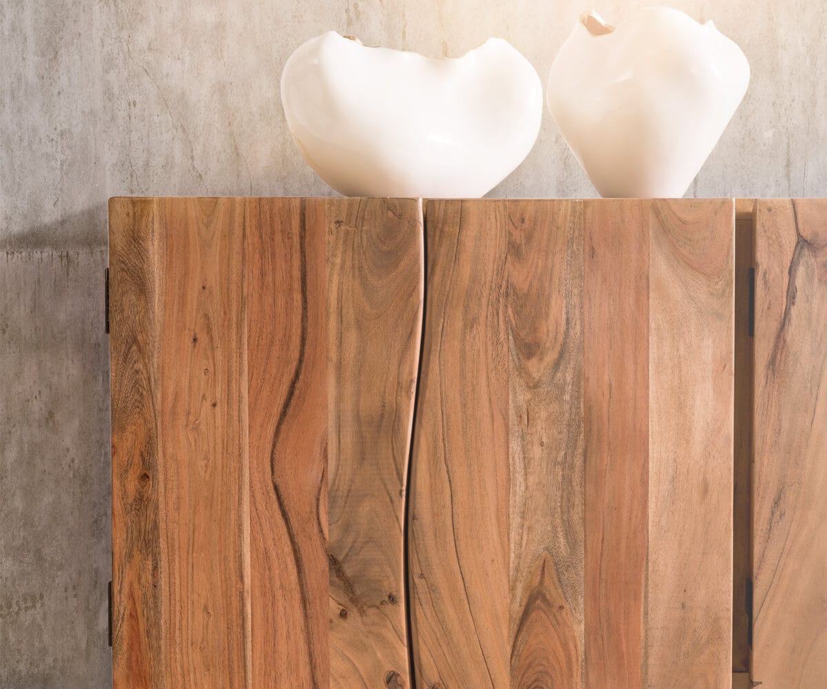 Sideboard Live-Edge 220 cm Akazie Natur massiv 6 Türen 4 Sideboard Live-Edge 220 cm Akazie Natur massiv 6 Türen 4