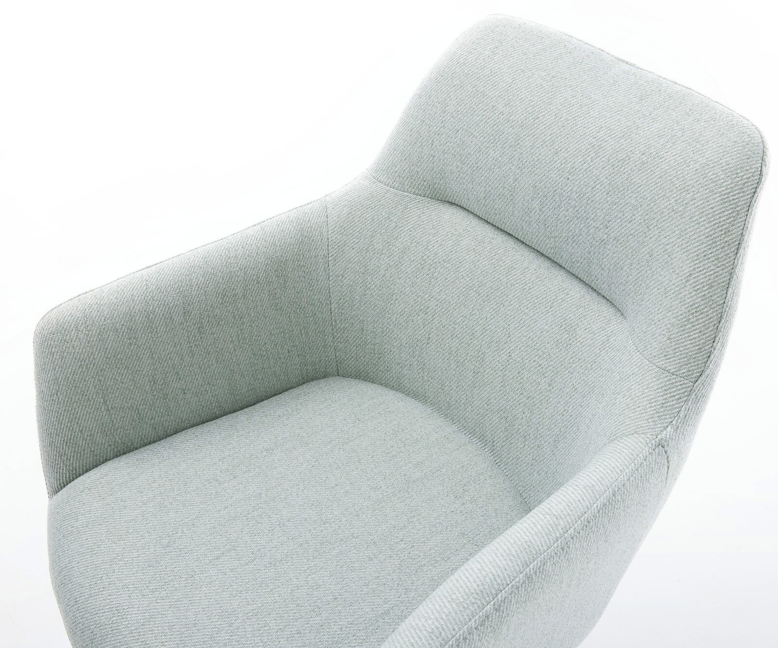 Chaise-de-salle-à-manger Pejo-Flex rayures Vert menthe pied croisé angulaire noir 3