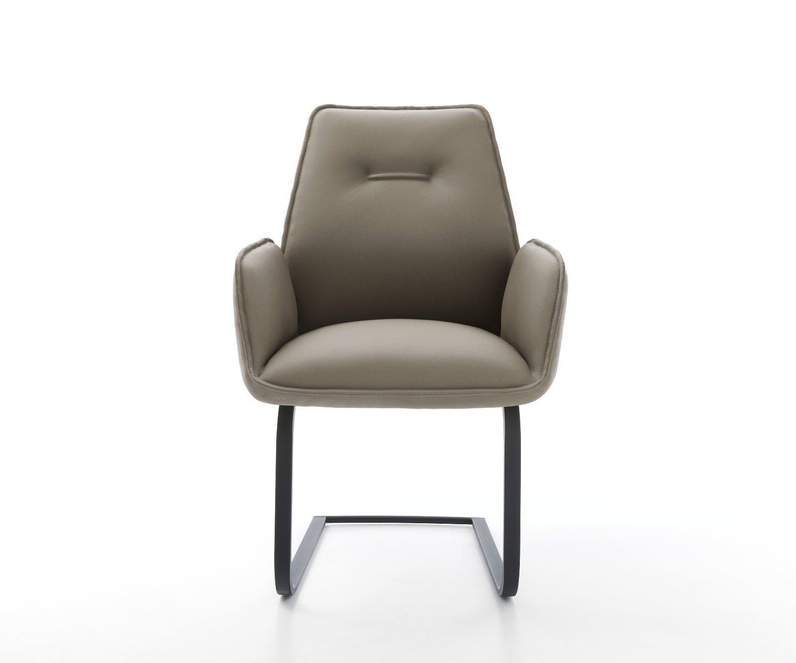 Cantilever Zoa-Flex cuir de vache couleur boue pied cantilever plat noir ressorts ensachés 1
