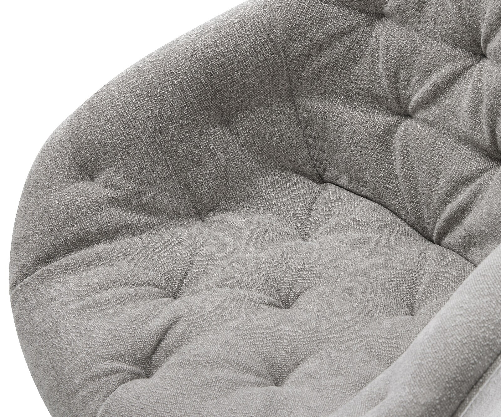 Drehstuhl Gaio-Flex Strukturstoff Soft Grau Kreuzgestell breit Schwarz 360° drehbar Wippfunktion 4