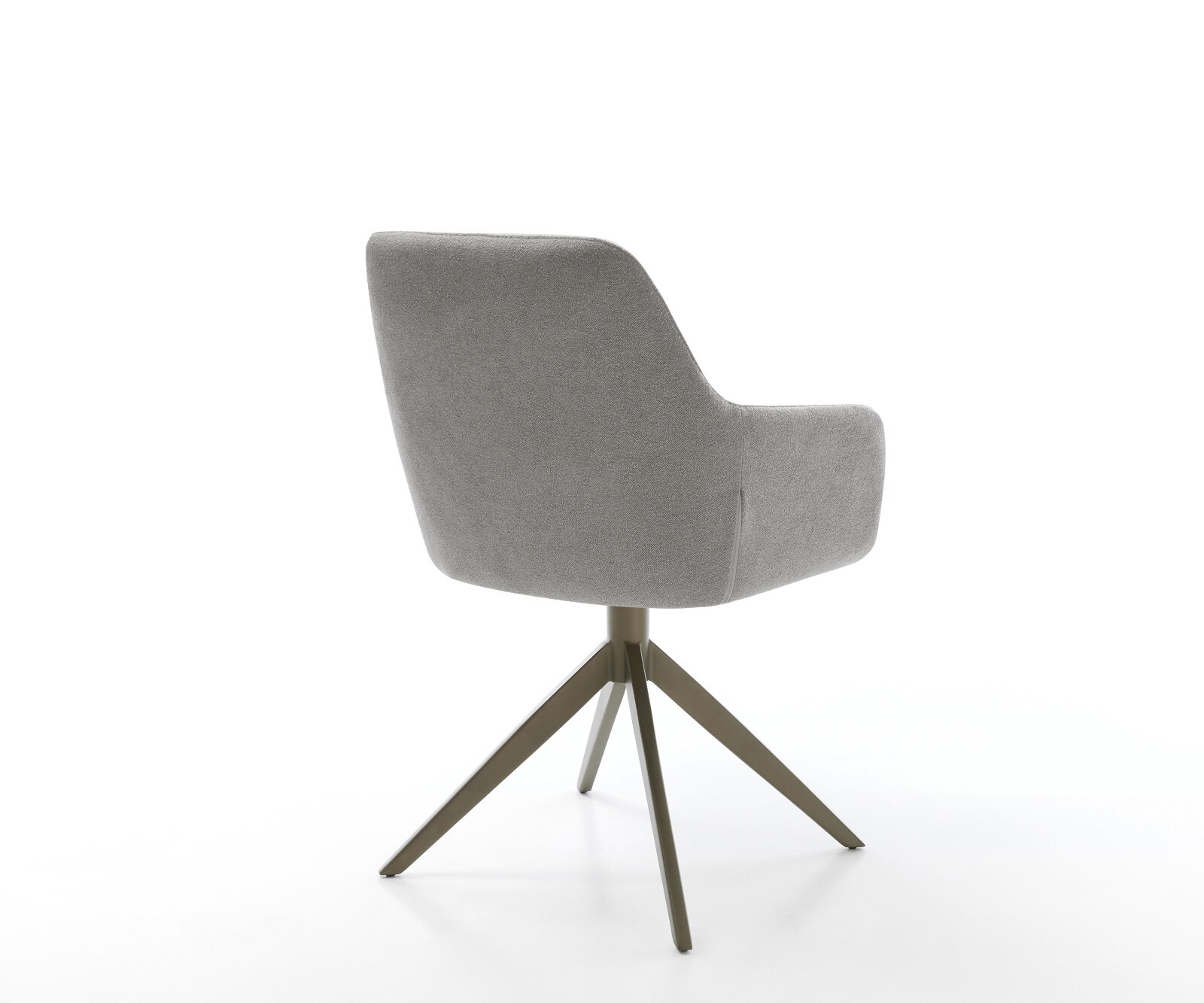 Drehstuhl Pejo-Flex Strukturstoff Soft Grau Kreuzgestell breit Effektfinish Titan 360° drehbar Wippfunktion Taschenfederkern 5