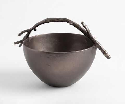Coupe décorative Ramina l35 x P25 x H22 cm Aluminium Hämatit Moulée