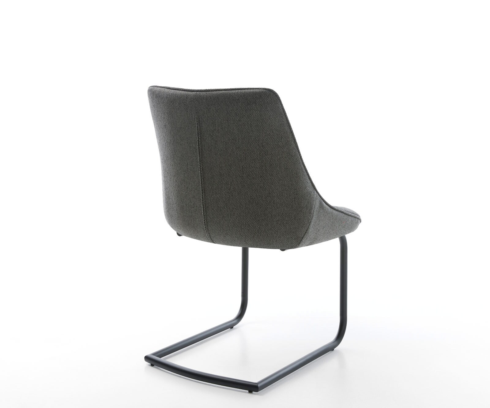 Cantilever Elda-Flex tissu texturé anthracite cantilever rond noir 5