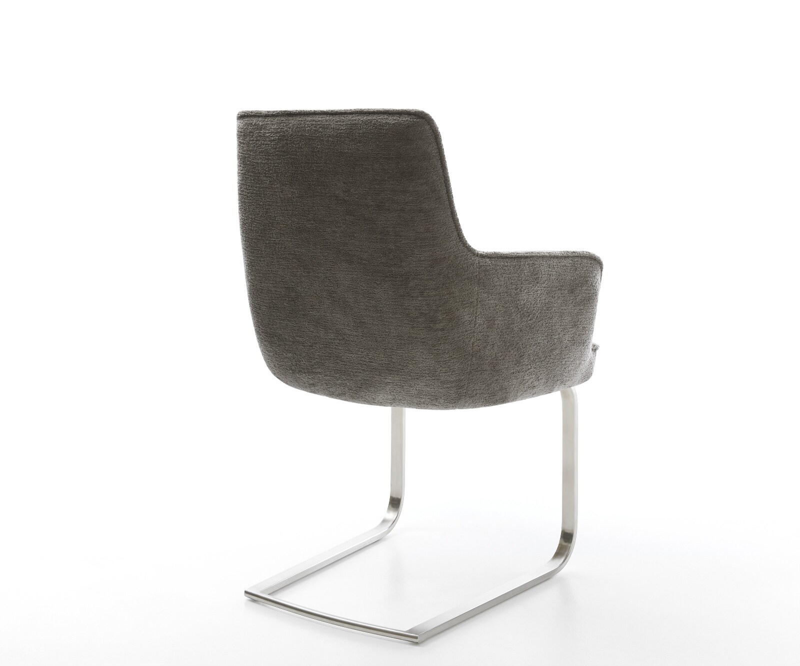 Cantilever Heira-Flex avec accoudoirs bouclé doux couleur boue pied cantilever plat acier inoxydable resorts ensachés 5