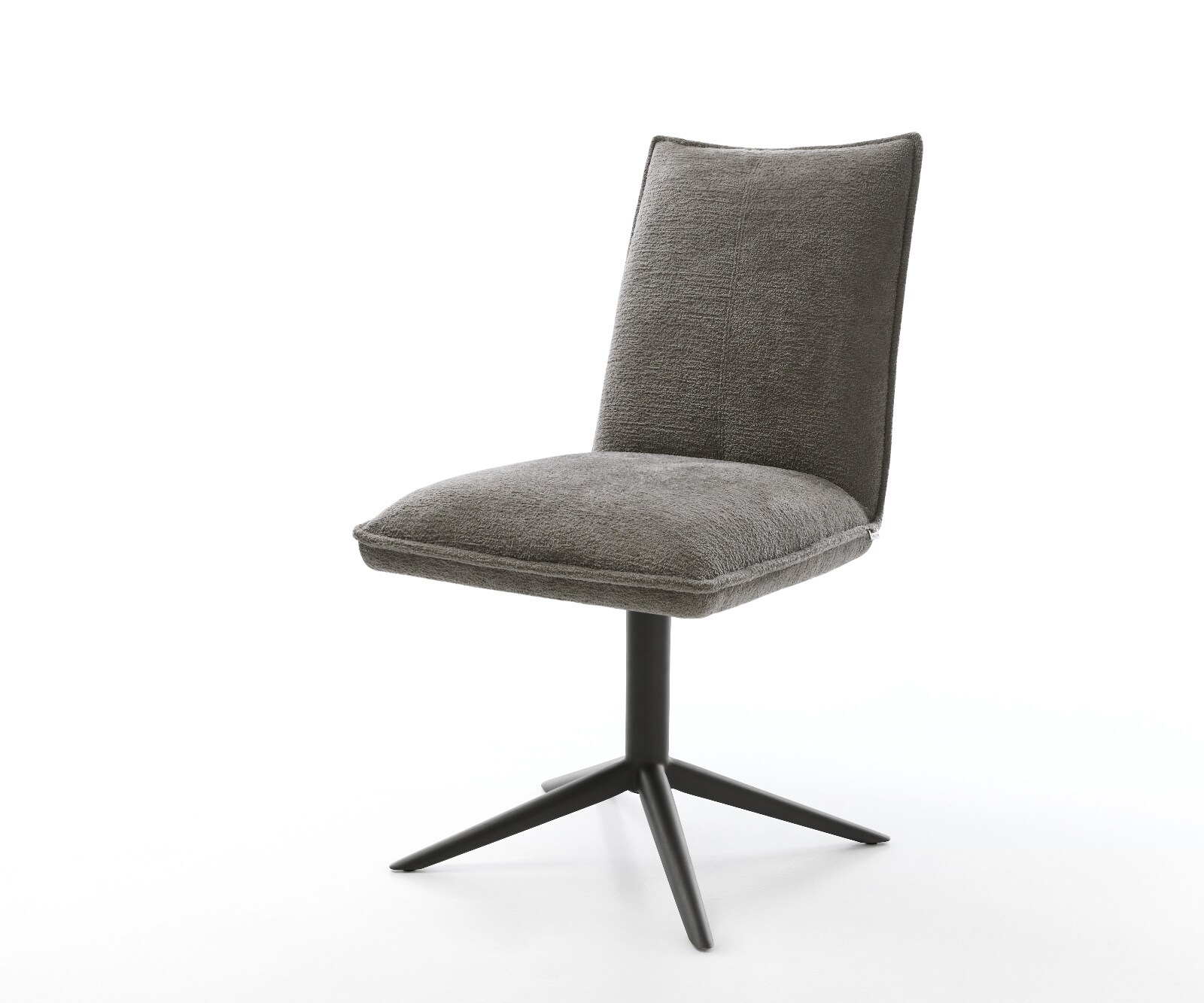 Drehstuhl Lelio-Flex Bouclé Soft Schlamm Fußkreuz Schwarz 360° drehbar Wippfunktion Taschenfederkern 1