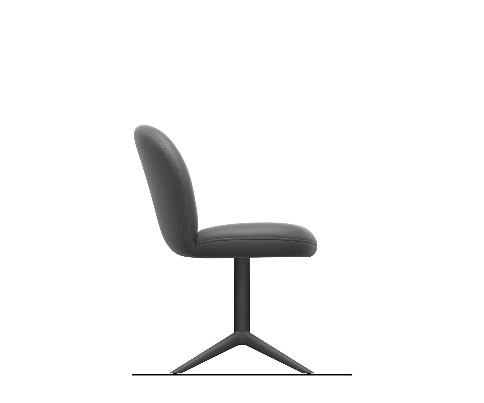 Drehstuhl Nube-Flex mit Armlehnen Strukturstoff Soft Grau Fußkreuz Effektfinish Titan 360° drehbar Wippfunktion Taschenfederkern 9