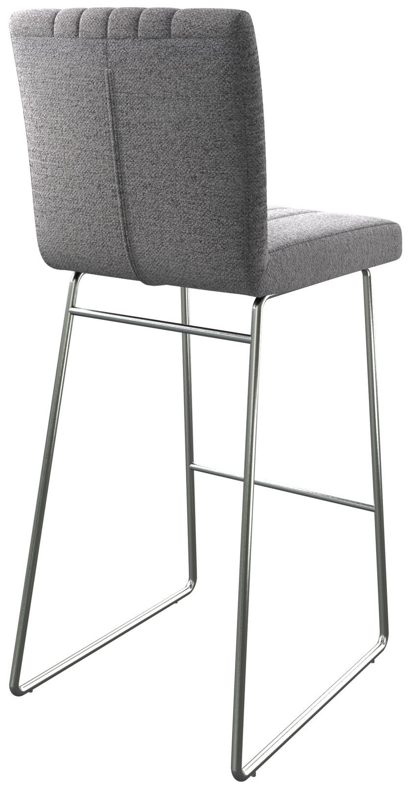 Barstuhl Luiga-Flex Strukturstoff Hellgrau Kufengestell Edelstahl 4 Barstuhl Luiga-Flex Strukturstoff Hellgrau Kufengestell Edelstahl 4