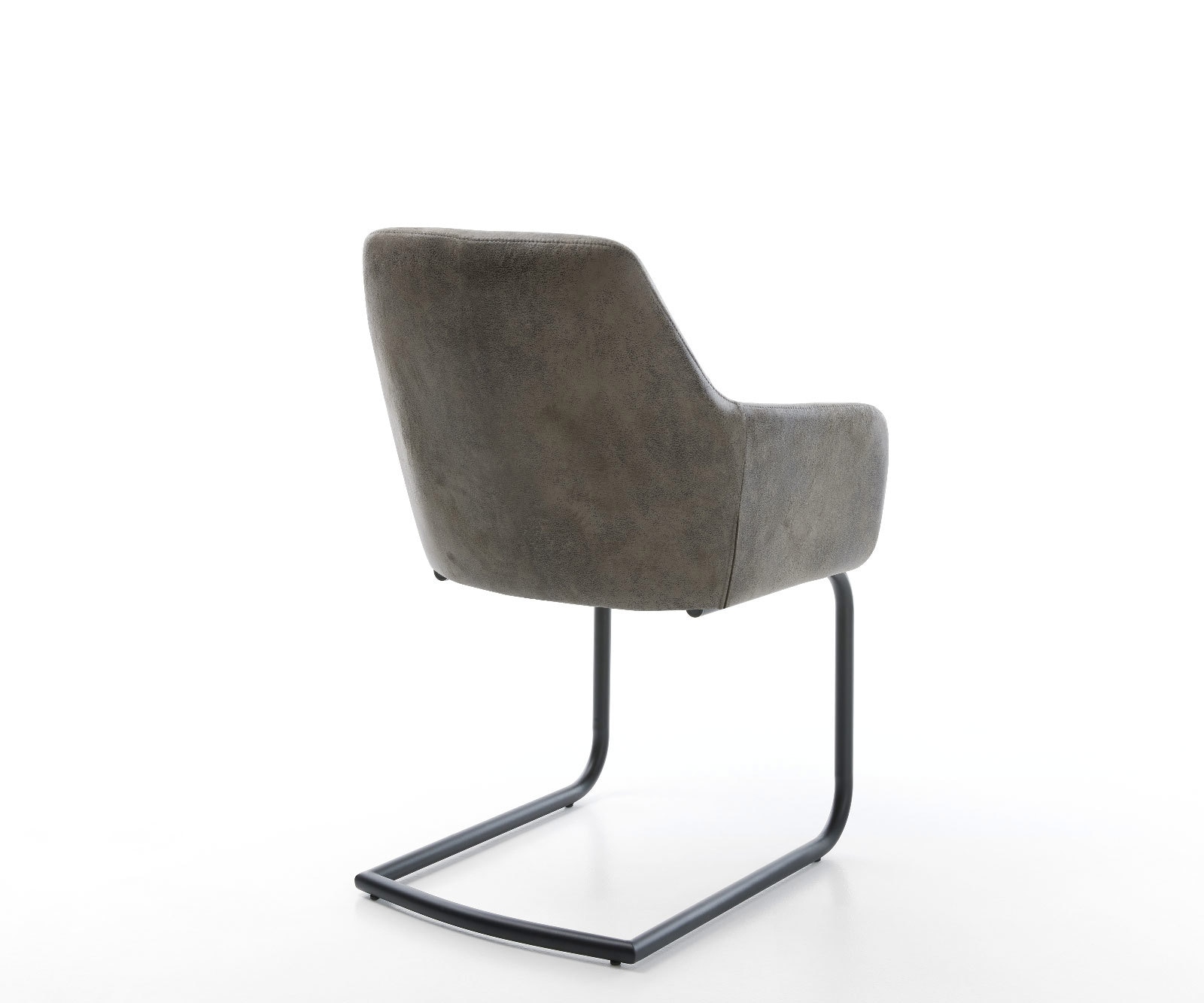 Freischwinger Pejo-Flex Mikrofaser Grau Antik Freischwinger rund Schwarz Taschenfederkern 5