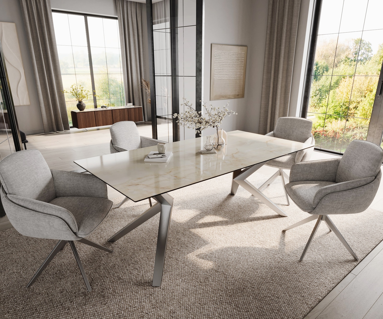 Esstisch Edge 200x100 Keramik Laminam® Onice Oro Zenthara kantig Edelstahl 5 Esstisch Edge 200x100 Keramik Laminam® Onice Oro Zenthara kantig Edelstahl 5