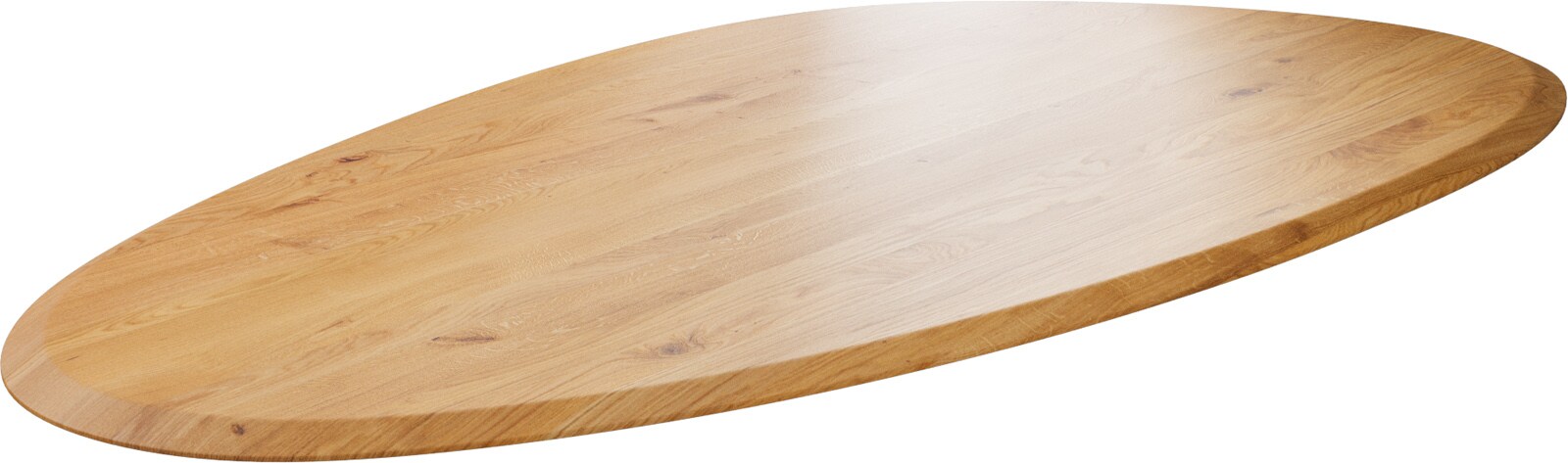 Plateau-de-table-à-manger Edge Oval 220x120x2,5 cm Chêne Naturel Flow Edge