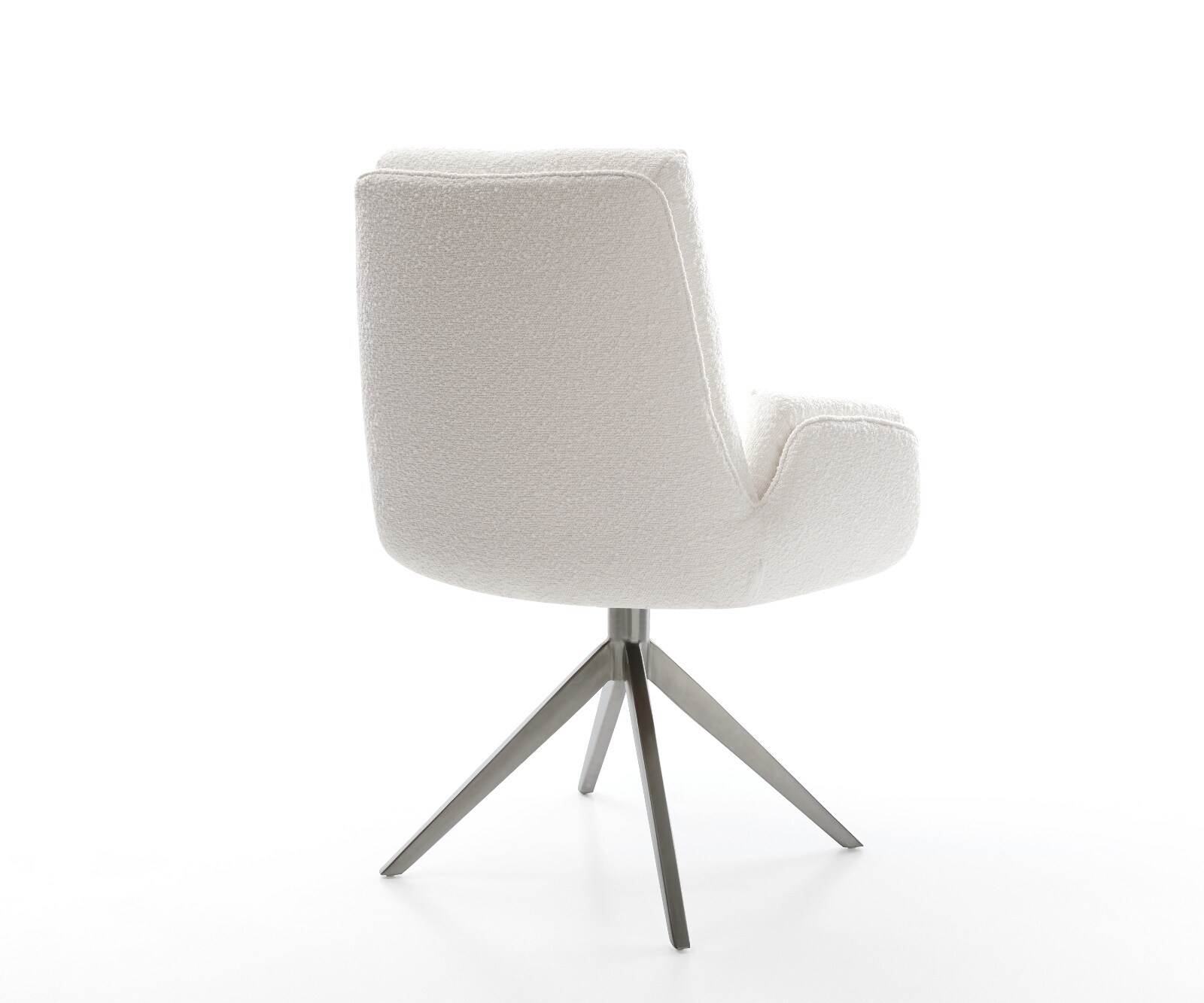 Chaise-pivotante Clea-Flex bouclé crème-blanc pied croisé large grafiete pivotement sur 360° fonction bascule 4