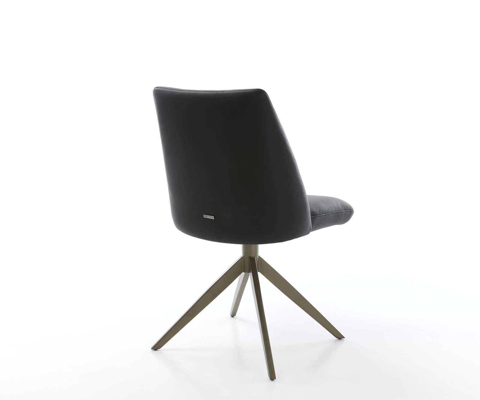 Drehstuhl Elso-Flex Echt-Leder Schwarz Kreuzgestell breit Effektfinish Titan 360° drehbar Taschenfederkern 4 Drehstuhl Elso-Flex Echt-Leder Schwarz Kreuzgestell breit Effektfinish Titan 360° drehbar Taschenfederkern 4