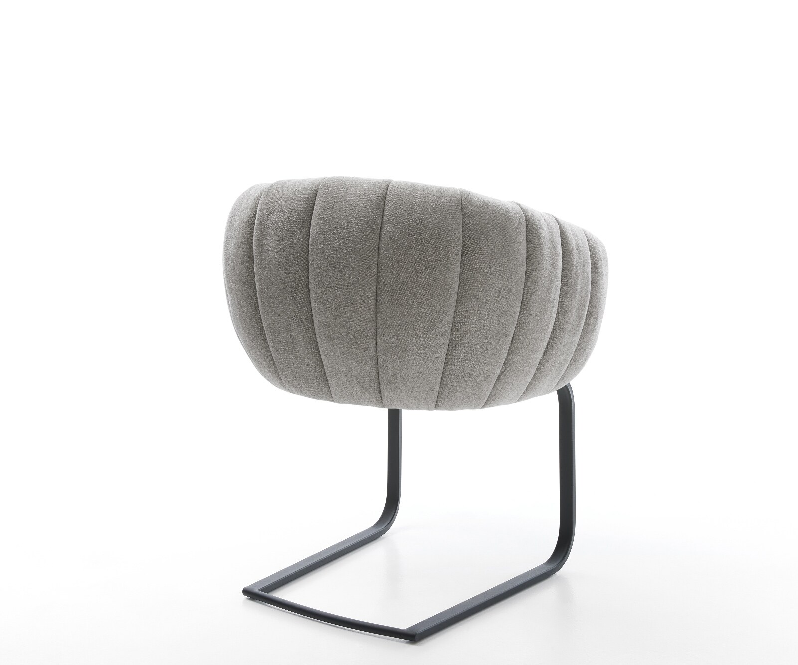 Cantilever Jada-Flex tissu structuré doux gris pied cantilever plat noir ressorts ensachés 5