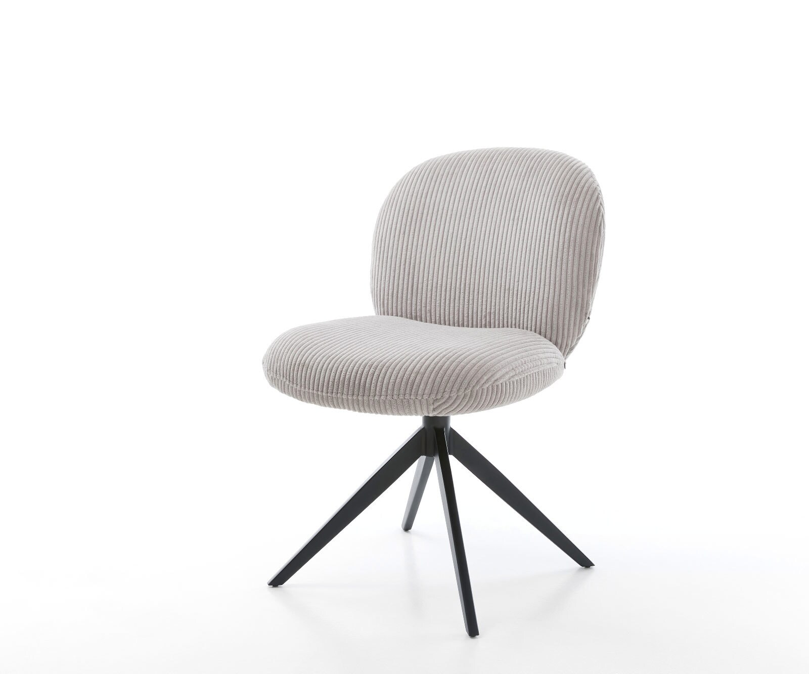 Drehstuhl Nube-Flex Cord Silbergrau Kreuzgestell breit Schwarz 360° drehbar Wippfunktion Taschenfederkern