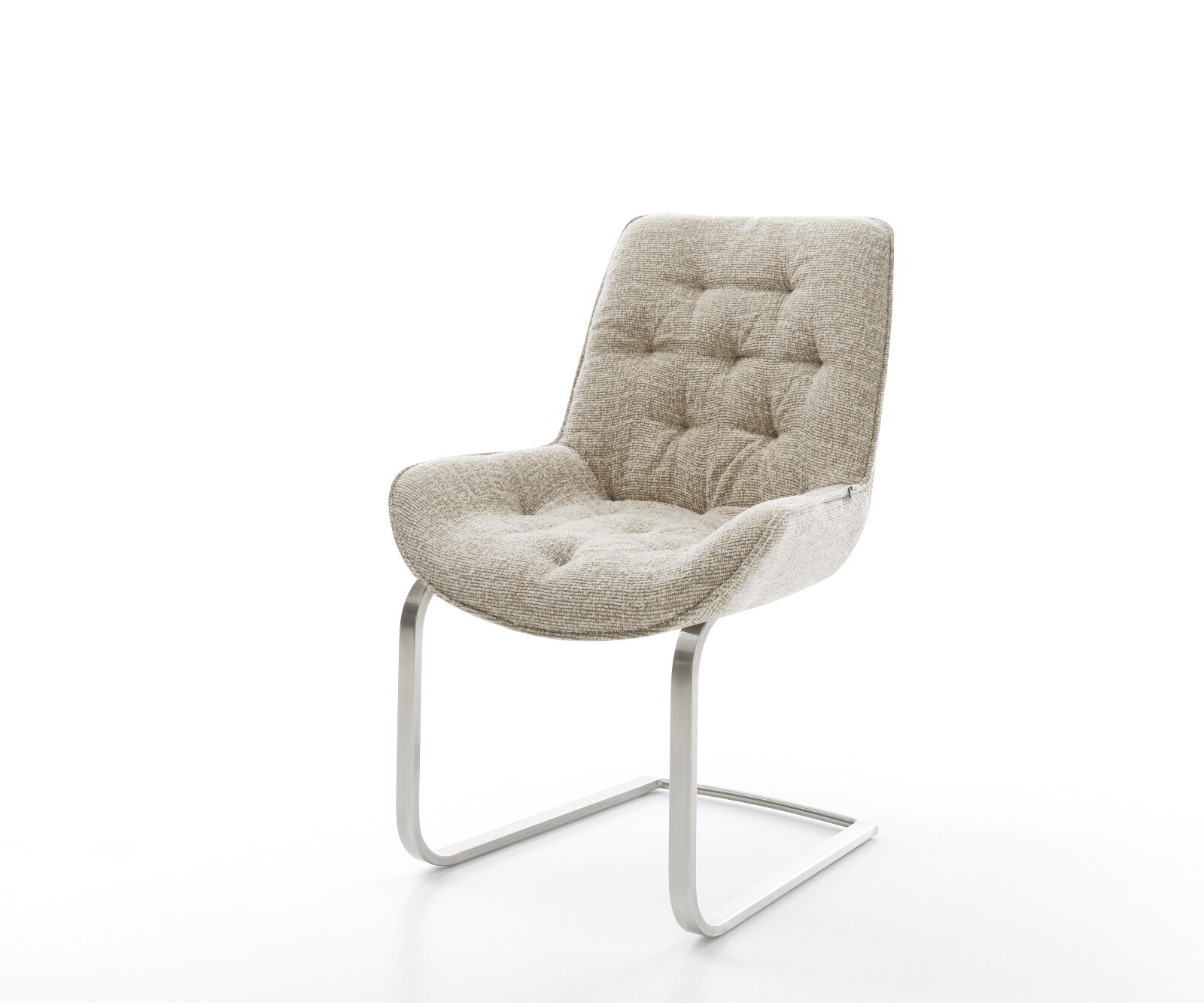 Freischwinger Taimi-Flex Webstoff Soft Beige Freischwinger flach Edelstahl 1