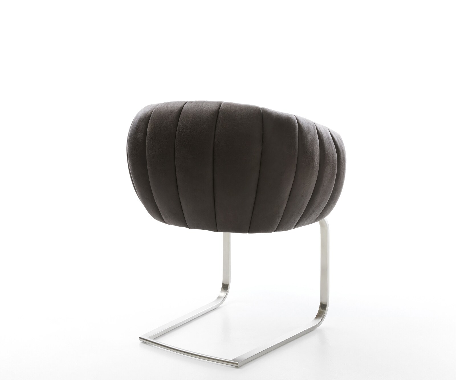 Freischwinger Jada-Flex Mikrofaser Anthrazit Vintage Freischwinger flach Edelstahl Taschenfederkern 5