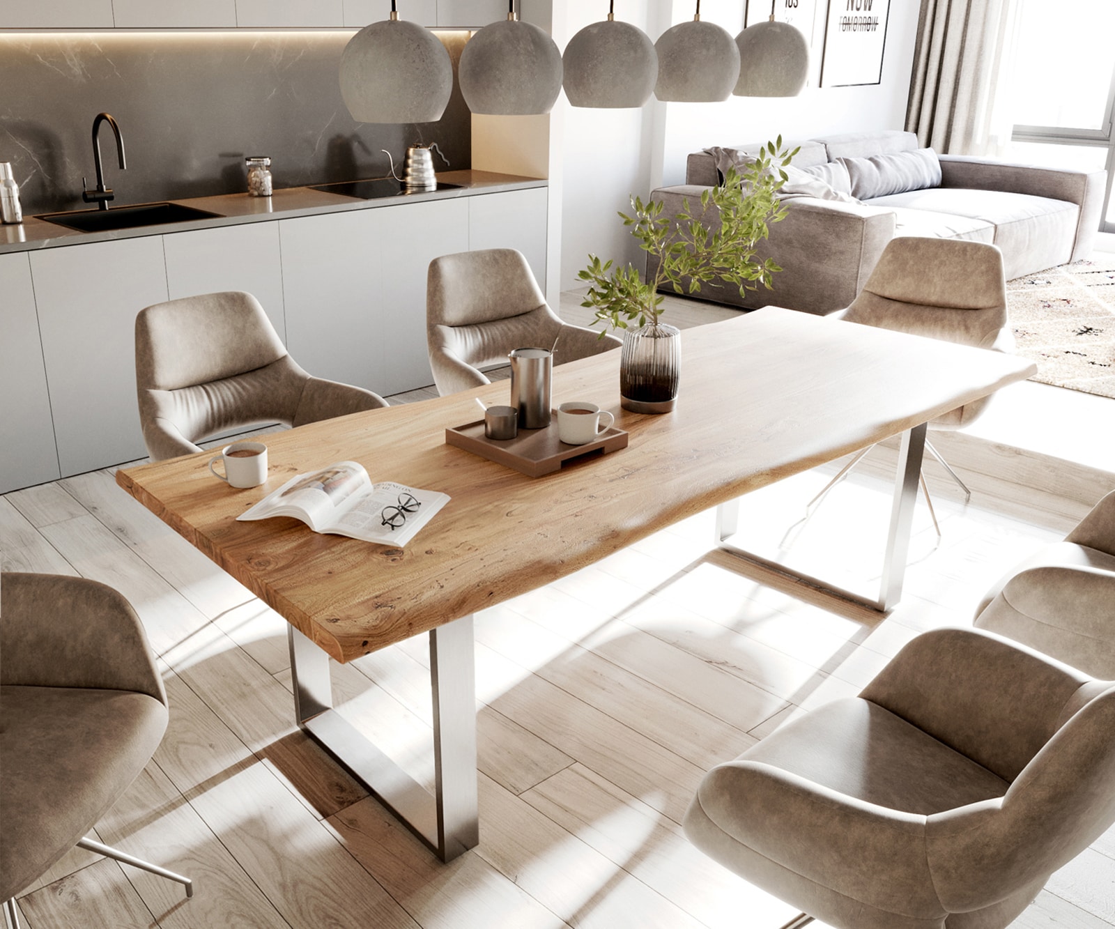 MADISON - Table à manger rectangulaire extensible 220/320cm bois teck MADISON - Table à manger rectangulaire extensible 220/320cm bois teck