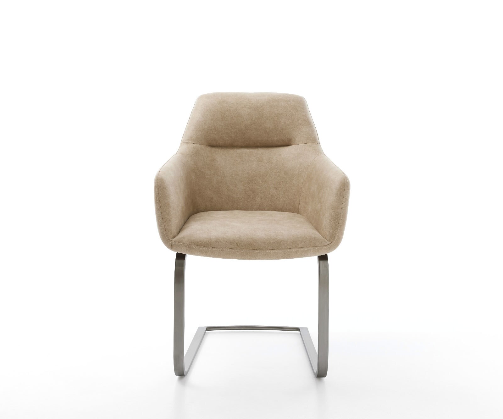 Freischwinger Pejo-Flex Mikrofaser Beige Vintage Freischwinger flach Graphit Taschenfederkern 2