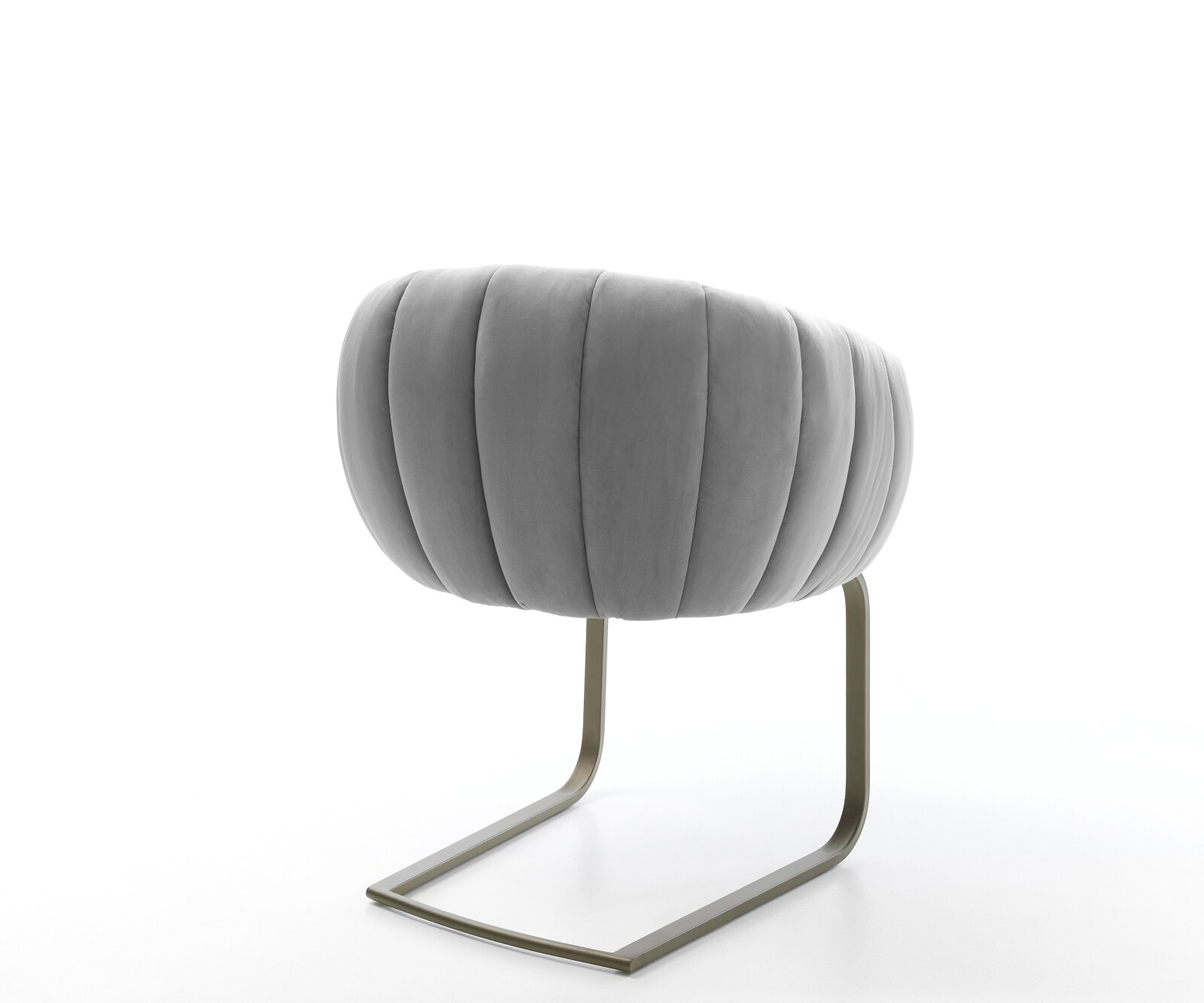 Cantilever Jada-Flex velours gris pied cantilever plat aspect titane ressorts ensachés 4