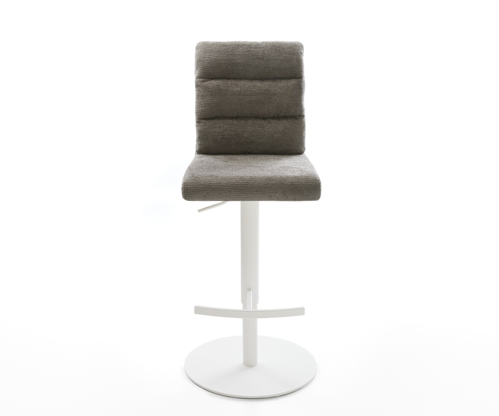 Barstuhl Pela-Flex Bouclé Soft Schlamm Drehfuß höhenverstellbar Metall Weiß 2