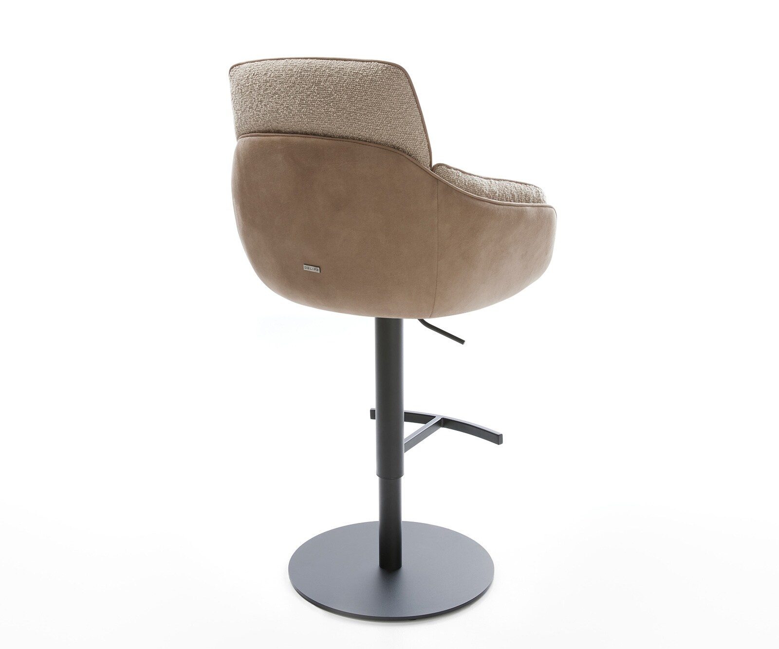 Chaise-de-bar Luan-Flex mélange de matériaux boue pied pivotant réglable en hauteur métal pivotant ressorts ensachés 5