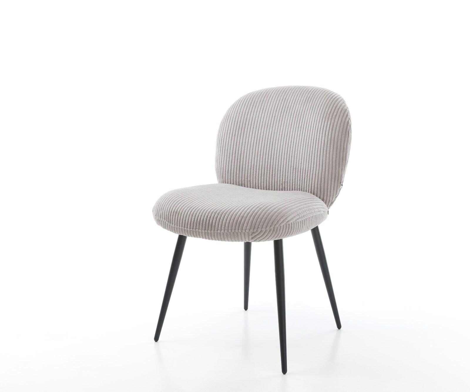 Esszimmerstuhl Nube-Flex Cord Silbergrau 4-Fuß konisch Schwarz Taschenfederkern 1