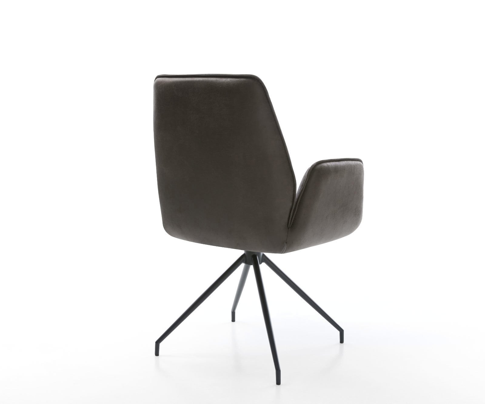 Esszimmerstuhl Zoa-Flex Mikrofaser Anthrazit Vintage Kreuzgestell konisch Schwarz Taschenfederkern 4 Esszimmerstuhl Zoa-Flex Mikrofaser Anthrazit Vintage Kreuzgestell konisch Schwarz Taschenfederkern 4