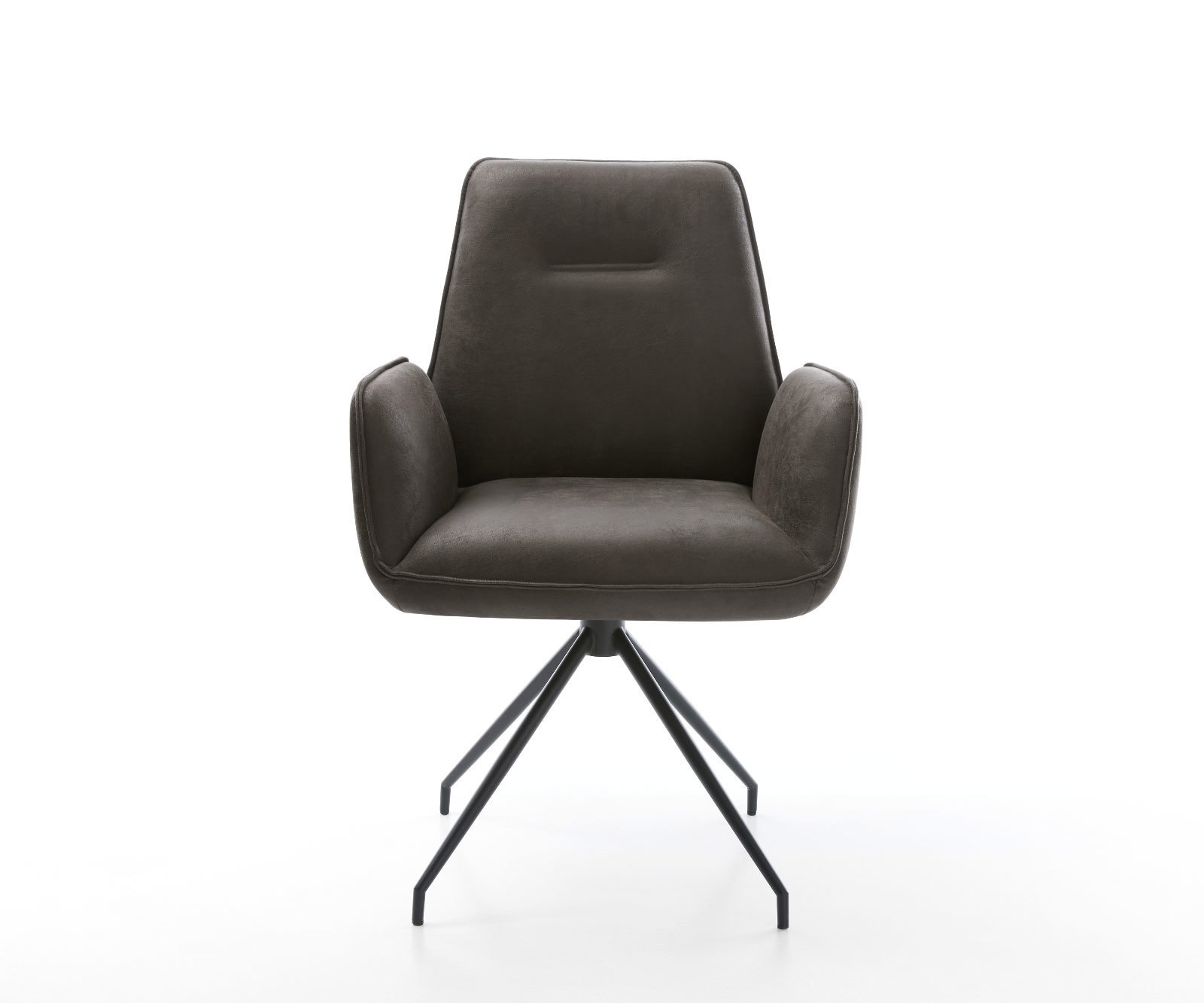 Esszimmerstuhl Zoa-Flex Mikrofaser Anthrazit Vintage Kreuzgestell konisch Schwarz Taschenfederkern 1 Esszimmerstuhl Zoa-Flex Mikrofaser Anthrazit Vintage Kreuzgestell konisch Schwarz Taschenfederkern 1