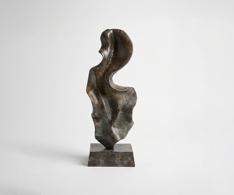 Skulptur Arvena B26 x T14 x H70 cm Aluminium Umbra Antica Handgemacht
