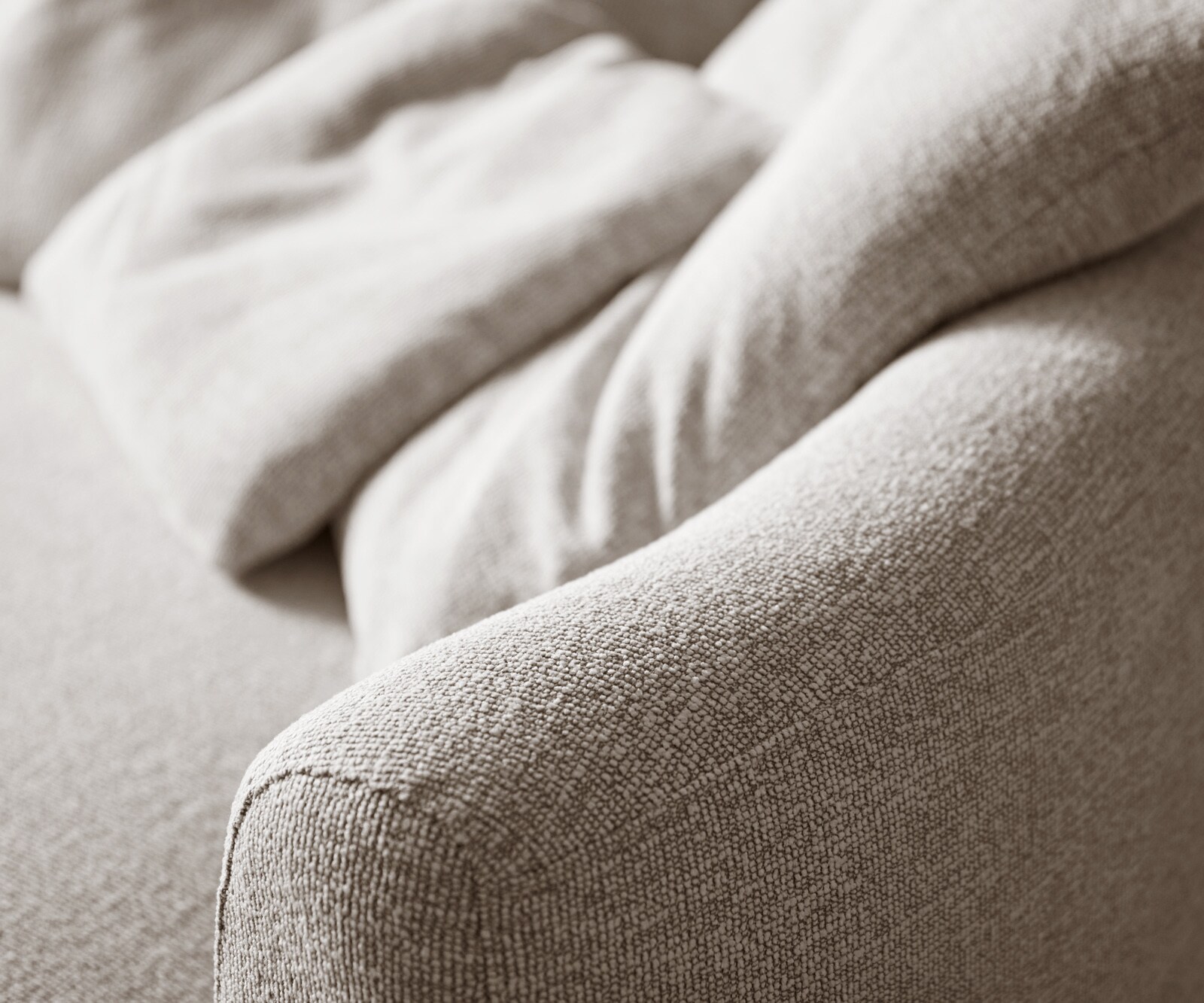 Grand-canapé Edina 330x170 cm Tissu Soft Beige 6