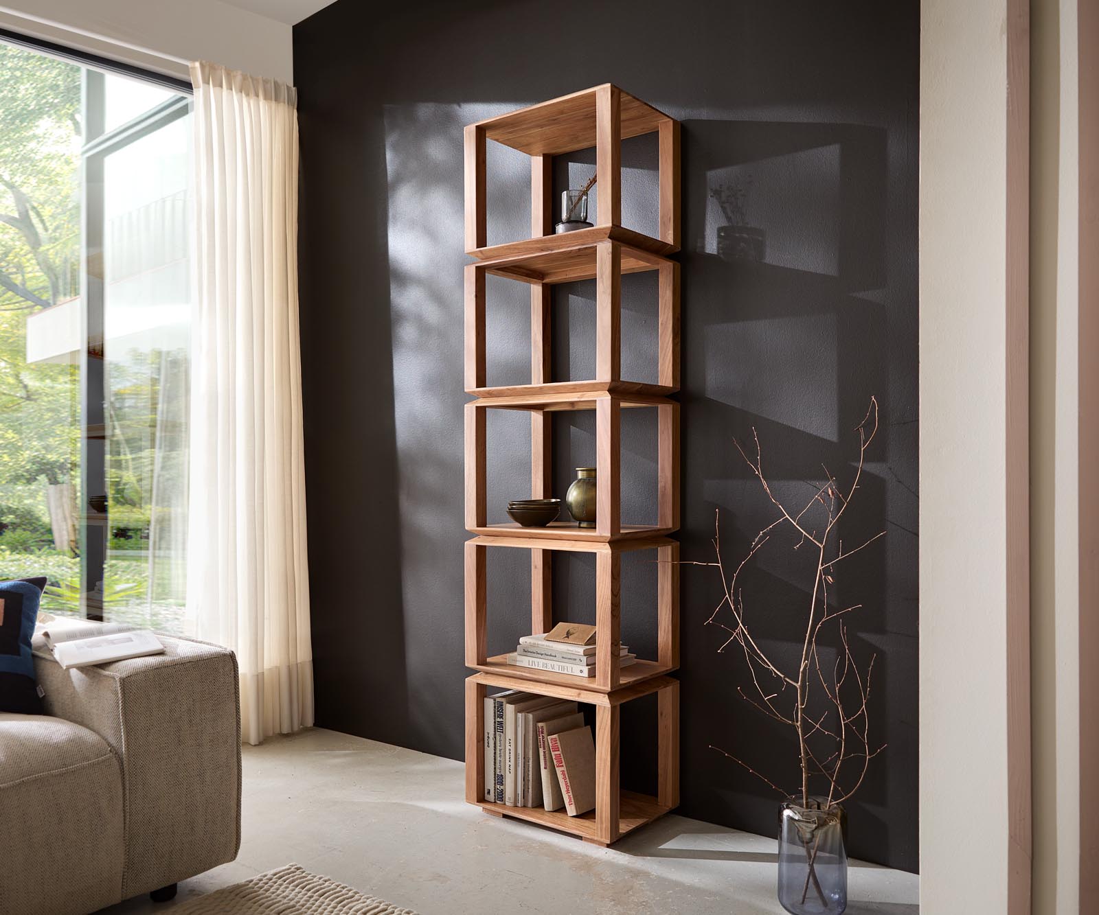 Standregal Sakura Akazie Natur 5 Fächer 2 Standregal Sakura Akazie Natur 5 Fächer 2