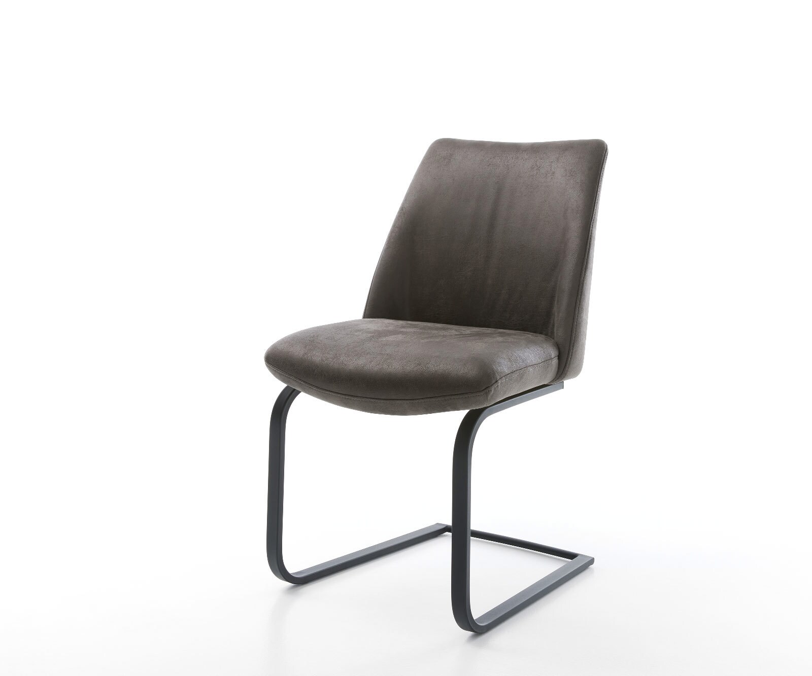 Freischwinger Elso-Flex Mikrofaser Anthrazit Vintage Freischwinger flach Schwarz Taschenfederkern 1