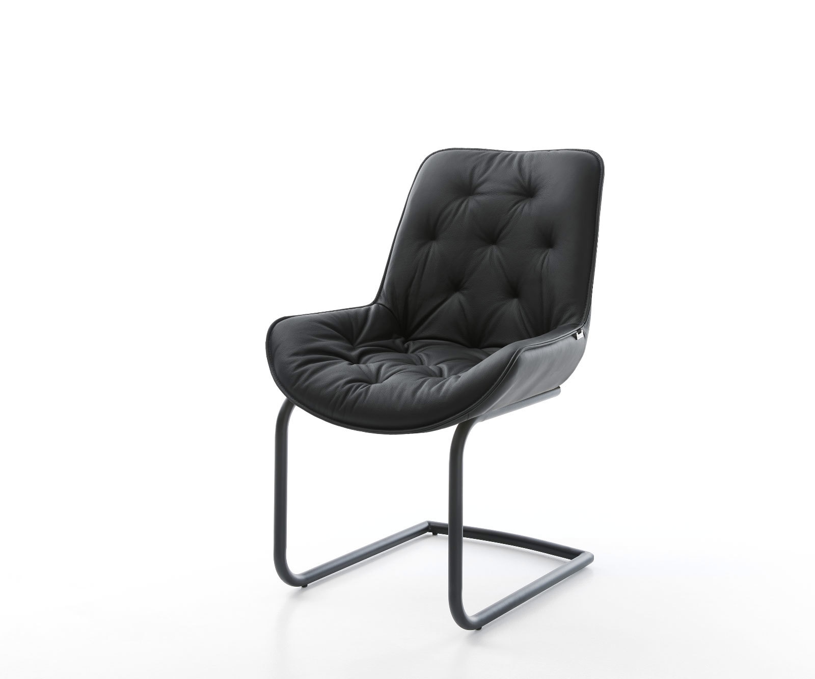 Freischwinger Taimi-Flex Echt-Leder Schwarz Freischwinger rund Schwarz Freischwinger Taimi-Flex Echt-Leder Schwarz Freischwinger rund Schwarz