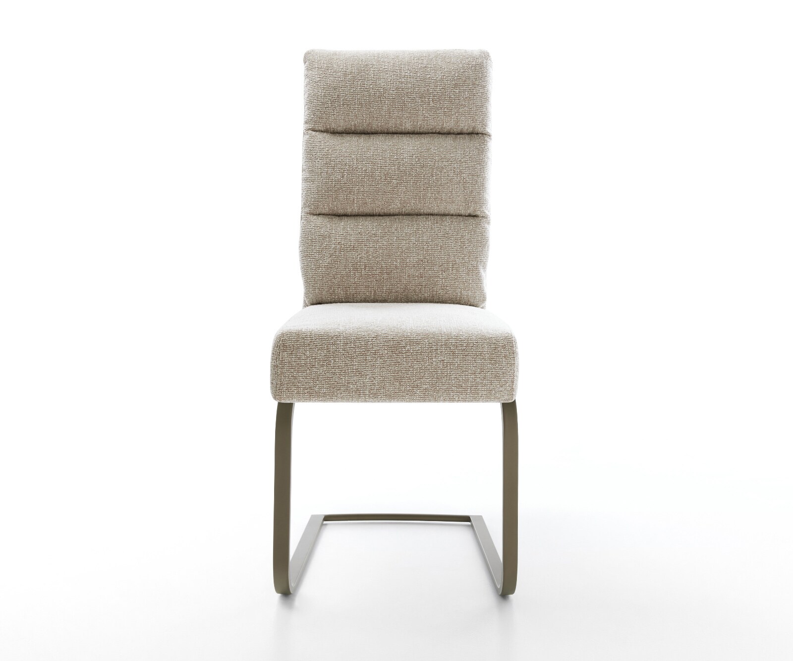 Cantilever Pela-Flex tissu tissé doux beige pied cantilever plat aspect titane resorts ensachés 2