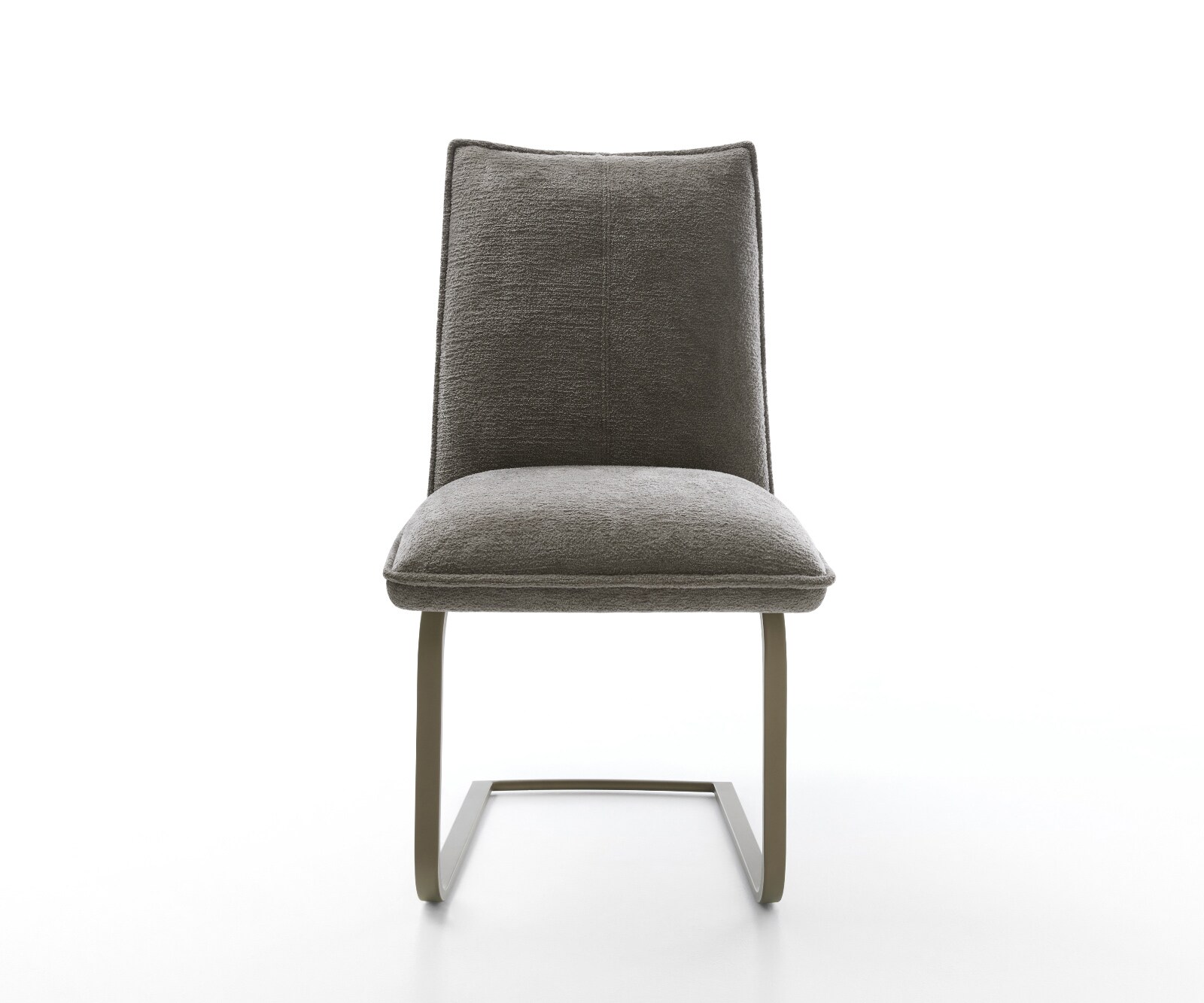 Cantilever Lelio-Flex bouclé doux couleur boue pied cantilever plat aspect titane resorts ensachés 2