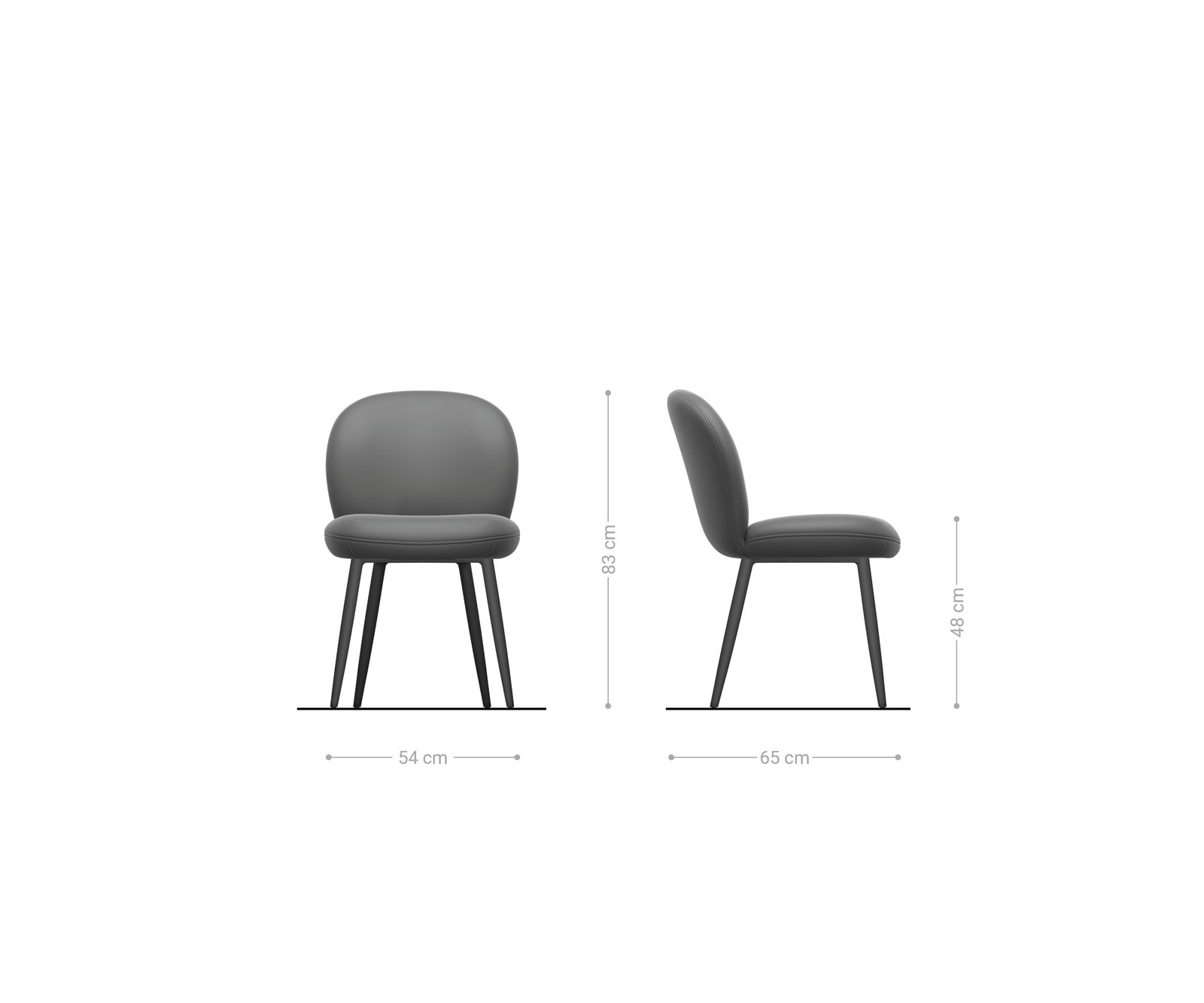 Chaise-de-salle-à-manger Nube-Flex bouclé doux beige 4 pieds coniques noir resorts ensachés 6