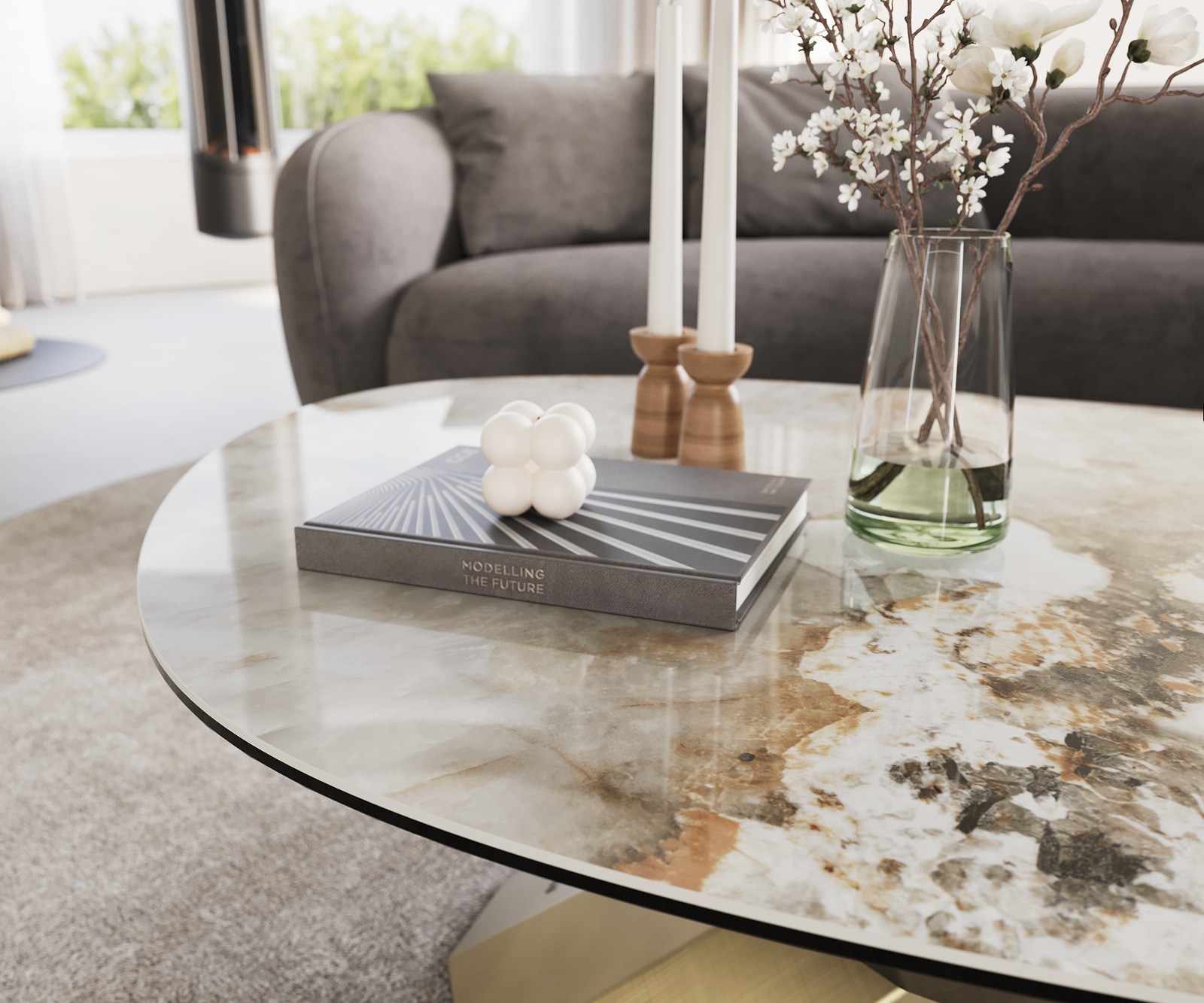 Couchtisch Edge Oval 140x75 cm Keramik Minas Melange Parabi Metallic Gold 5 Couchtisch Edge Oval 140x75 cm Keramik Minas Melange Parabi Metallic Gold 5