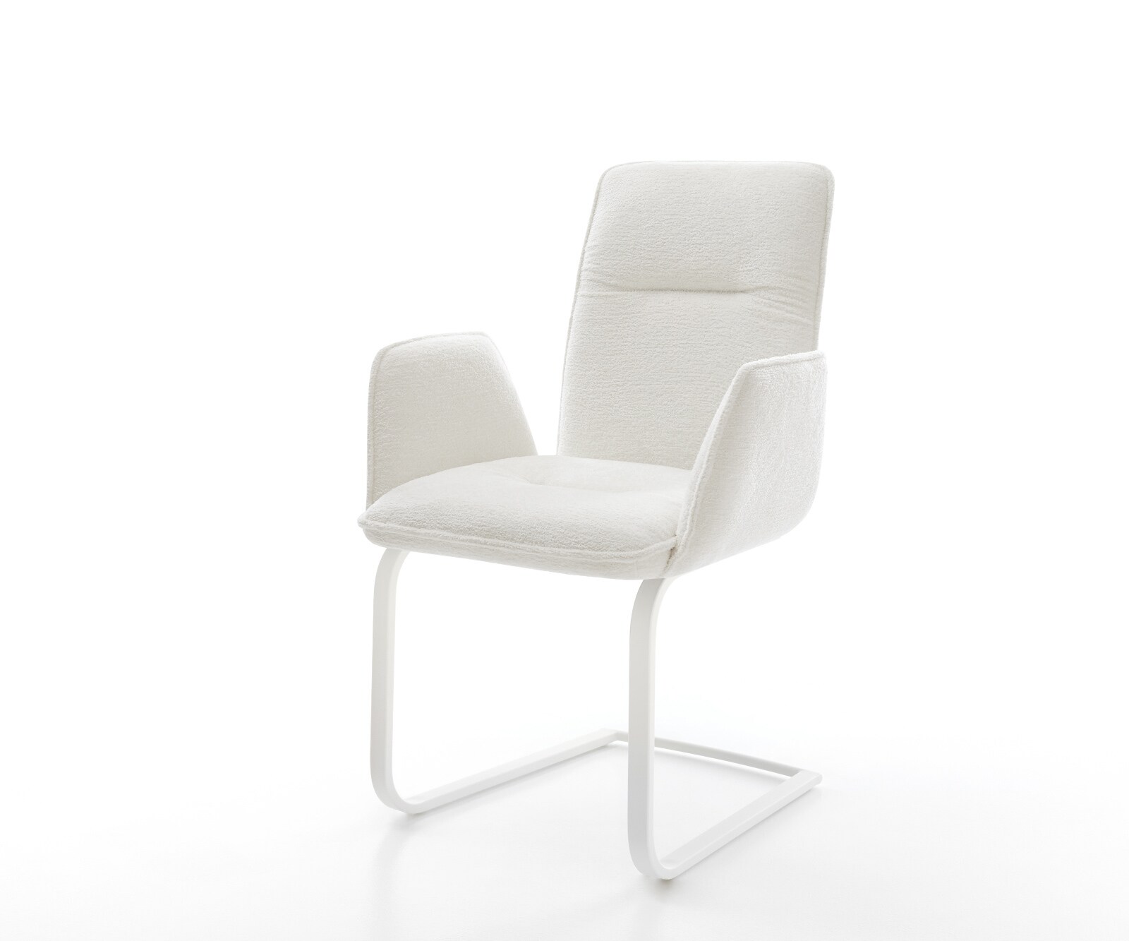 Freischwinger Vinja-Flex Bouclé Soft Beige Freischwinger flach Weiß 1